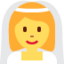 WOMAN WITH VEIL emoji in Twitter's design style - Unicode 1F470-200D-2640-FE0F