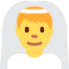 MAN WITH VEIL emoji in Twitter's design style - Unicode 1F470-200D-2642-FE0F