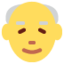 OLDER MAN emoji in Twitter's design style - Unicode 1F474