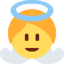 BABY ANGEL emoji in Twitter's design style - Unicode 1F47C