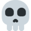 SKULL emoji in Twitter's design style - Unicode 1F480