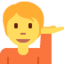 INFORMATION DESK PERSON emoji in Twitter's design style - Unicode 1F481