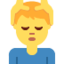 MAN GETTING MASSAGE emoji in Twitter's design style - Unicode 1F486-200D-2642-FE0F