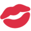 KISS MARK emoji in Twitter's design style - Unicode 1F48B