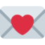 LOVE LETTER emoji in Twitter's design style - Unicode 1F48C