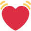 BEATING HEART emoji in Twitter's design style - Unicode 1F493