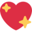 SPARKLING HEART emoji in Twitter's design style - Unicode 1F496