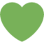 GREEN HEART emoji in Twitter's design style - Unicode 1F49A