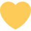 YELLOW HEART emoji in Twitter's design style - Unicode 1F49B