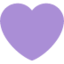 PURPLE HEART emoji in Twitter's design style - Unicode 1F49C