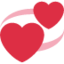 REVOLVING HEARTS emoji in Twitter's design style - Unicode 1F49E