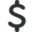 HEAVY DOLLAR SIGN emoji in Twitter's design style - Unicode 1F4B2