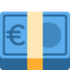 BANKNOTE WITH EURO SIGN emoji in Twitter's design style - Unicode 1F4B6