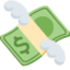 MONEY WITH WINGS emoji in Twitter's design style - Unicode 1F4B8