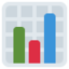 BAR CHART emoji in Twitter's design style - Unicode 1F4CA