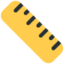 STRAIGHT RULER emoji in Twitter's design style - Unicode 1F4CF