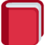 CLOSED BOOK emoji in Twitter's design style - Unicode 1F4D5