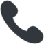 TELEPHONE RECEIVER emoji in Twitter's design style - Unicode 1F4DE