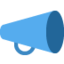 CHEERING MEGAPHONE emoji in Twitter's design style - Unicode 1F4E3