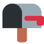 OPEN MAILBOX WITH LOWERED FLAG emoji in Twitter's design style - Unicode 1F4ED