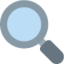 LEFT-POINTING MAGNIFYING GLASS emoji in Twitter's design style - Unicode 1F50D