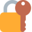 CLOSED LOCK WITH KEY emoji in Twitter's design style - Unicode 1F510