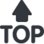 TOP WITH UPWARDS ARROW ABOVE emoji in Twitter's design style - Unicode 1F51D