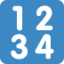 INPUT SYMBOL FOR NUMBERS emoji in Twitter's design style - Unicode 1F522