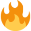 FIRE emoji in Twitter's design style - Unicode 1F525