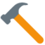 HAMMER emoji in Twitter's design style - Unicode 1F528