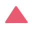 UP-POINTING RED TRIANGLE emoji in Twitter's design style - Unicode 1F53A