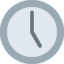 CLOCK FACE FIVE OCLOCK emoji in Twitter's design style - Unicode 1F554