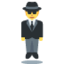 PERSON IN SUIT LEVITATING emoji in Twitter's design style - Unicode 1F574-FE0F