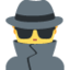 MAN DETECTIVE emoji in Twitter's design style - Unicode 1F575-FE0F-200D-2642-FE0F