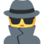 DETECTIVE emoji in Twitter's design style - Unicode 1F575-FE0F