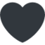 BLACK HEART emoji in Twitter's design style - Unicode 1F5A4