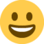 GRINNING FACE emoji in Twitter's design style - Unicode 1F600