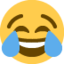 FACE WITH TEARS OF JOY emoji in Twitter's design style - Unicode 1F602