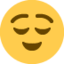 RELIEVED FACE emoji in Twitter's design style - Unicode 1F60C