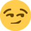 SMIRKING FACE emoji in Twitter's design style - Unicode 1F60F