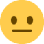 NEUTRAL FACE emoji in Twitter's design style - Unicode 1F610