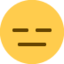 EXPRESSIONLESS FACE emoji in Twitter's design style - Unicode 1F611