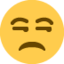 UNAMUSED FACE emoji in Twitter's design style - Unicode 1F612