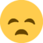 DISAPPOINTED FACE emoji in Twitter's design style - Unicode 1F61E