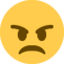 ANGRY FACE emoji in Twitter's design style - Unicode 1F620