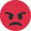 POUTING FACE emoji in Twitter's design style - Unicode 1F621