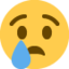 CRYING FACE emoji in Twitter's design style - Unicode 1F622