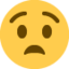 ANGUISHED FACE emoji in Twitter's design style - Unicode 1F627