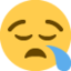 SLEEPY FACE emoji in Twitter's design style - Unicode 1F62A