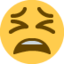 TIRED FACE emoji in Twitter's design style - Unicode 1F62B